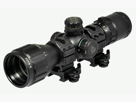 UTG 3-9x32mm Rot/Grn Mil-Dot, Zielfernrohr