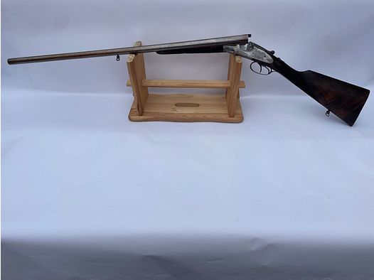 Arma de caza antigua de colección, escopeta doble de cañones paralelos