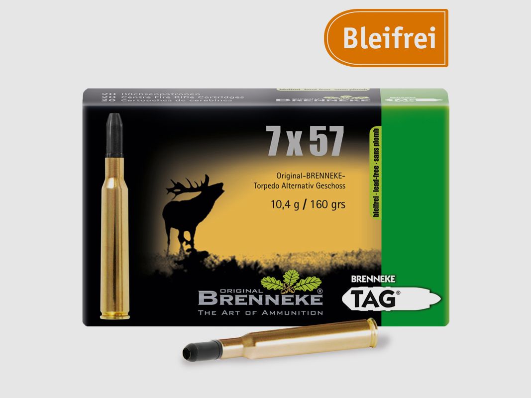 Brenneke 7x57 160GR TAG 20 patronen