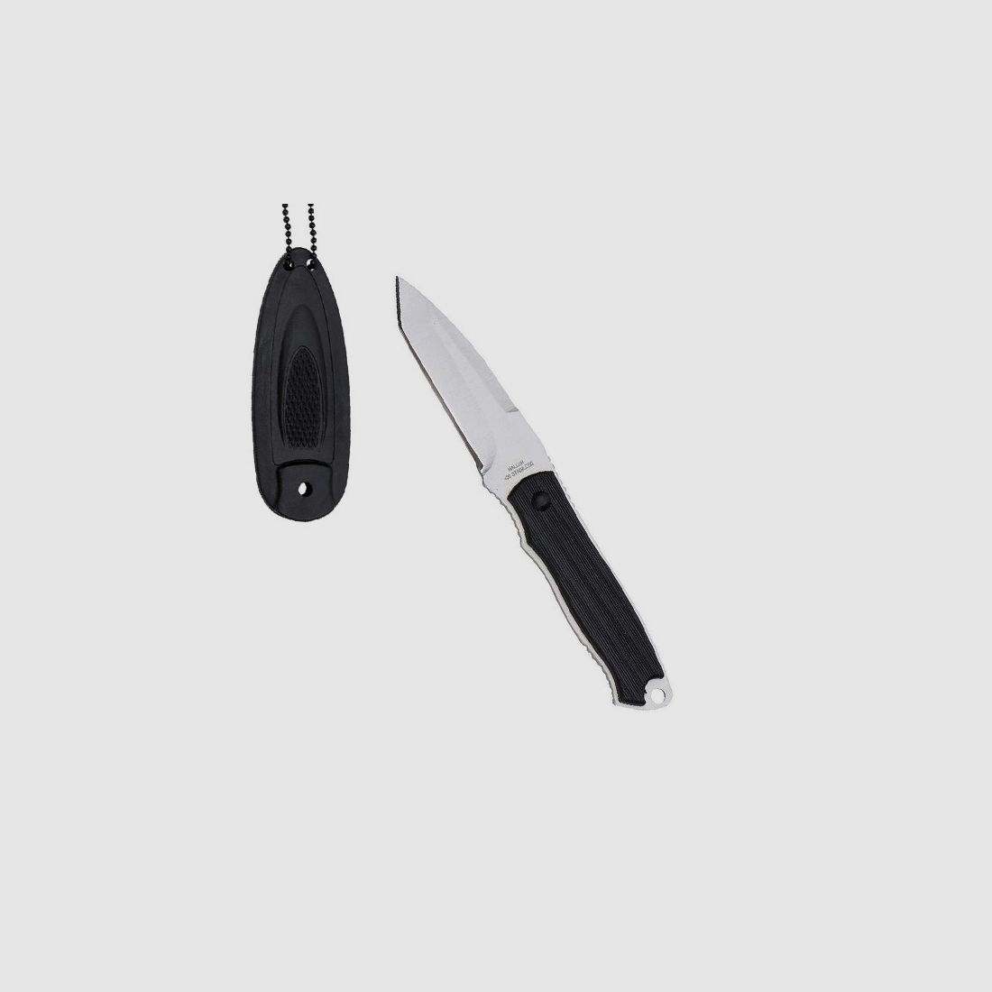 Neck knife with tanto blade and Kydex sheath 15cm