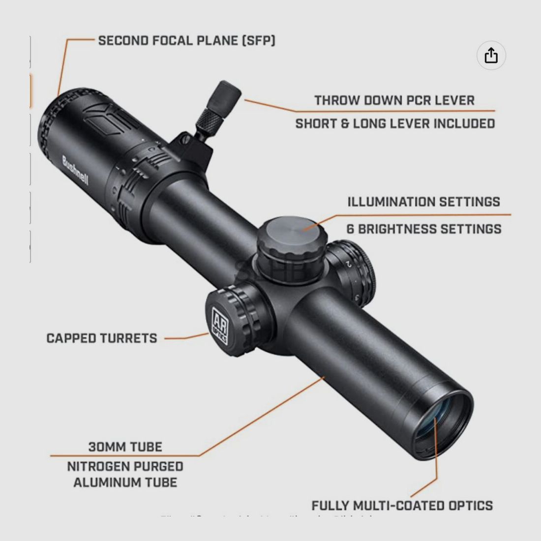 Bushnell	 BUSHNELL AR71624I 1-6X24MM AR OPTICS ILLUMINATED .223 BDC BT