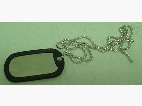 Targa identificativa US - con anello di gomma e catena