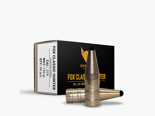 Fox Bullets Classic Hunter .318 9,7 g / 150 gr bleifreie Geschosse – 50 Stück