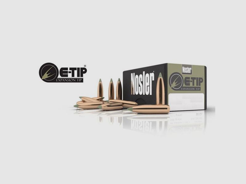 Nosler E-Tip 8mm 180gr 59265 .323 50 stk Blyfri Projektil