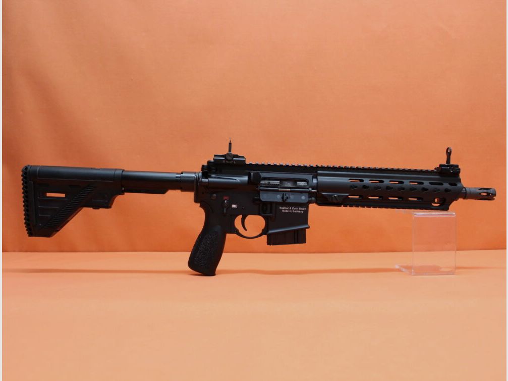 Heckler&Koch Ha.Büchse .223Rem Heckler&Koch/H&K MR223 A3 11" Lauf Schwarz HKey, Gas-Piston-System AR-15/HK416