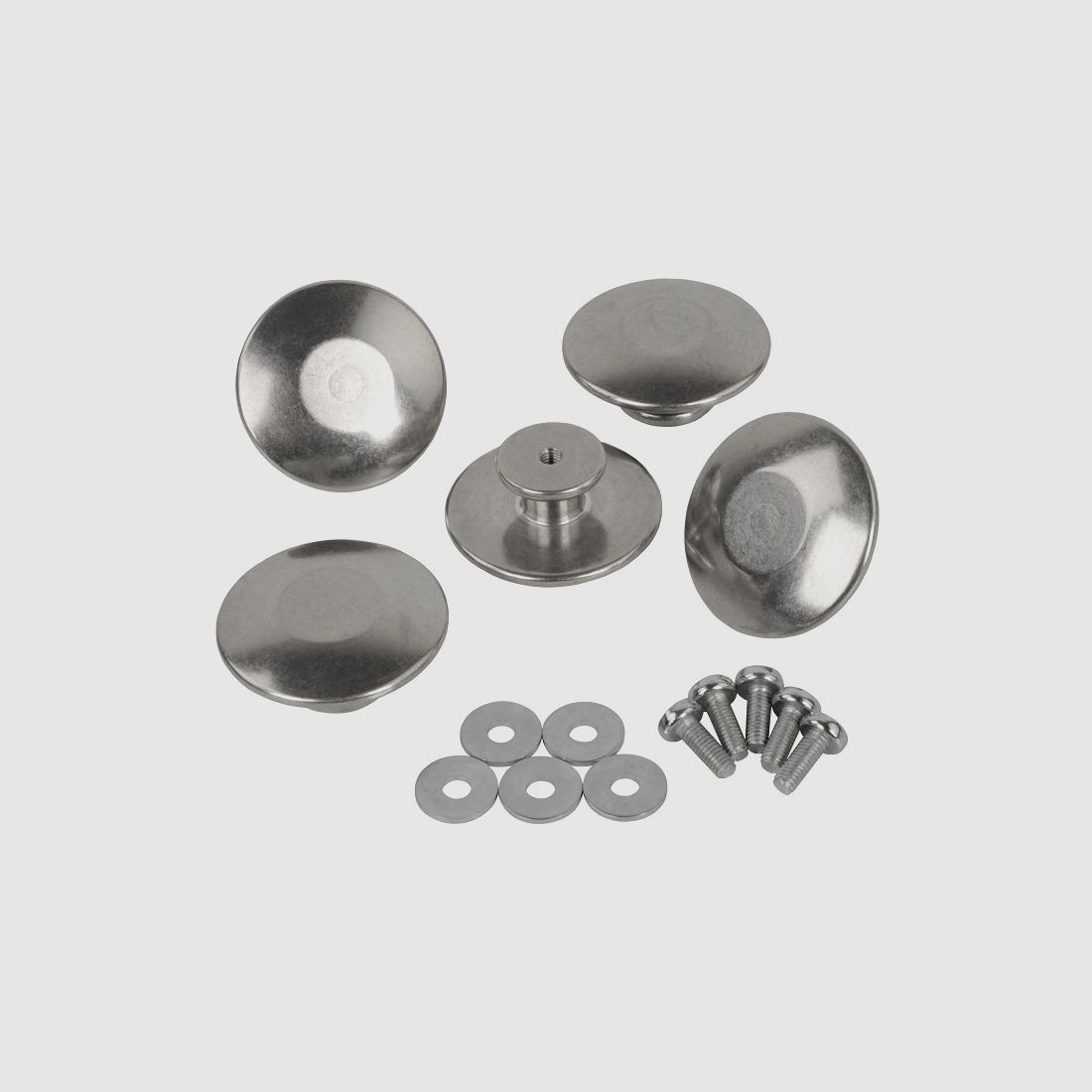 AHG-Anschütz Alu-Knopfset für Jacken 5 Stück Sportzubehör