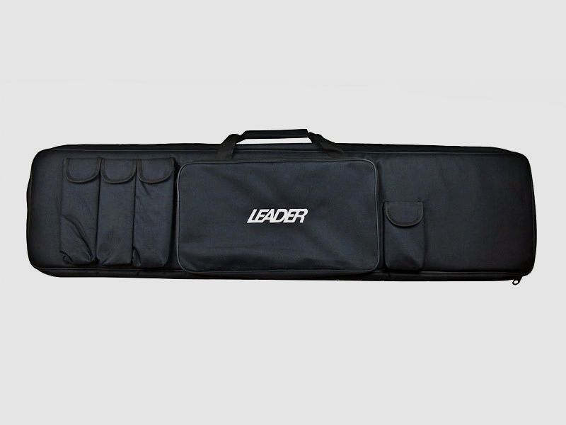 Leader Gewehrfutteral, schwarz, 120 x 28 cm, Nylon, mit aufgesetzten Taschen, stark gepolstert