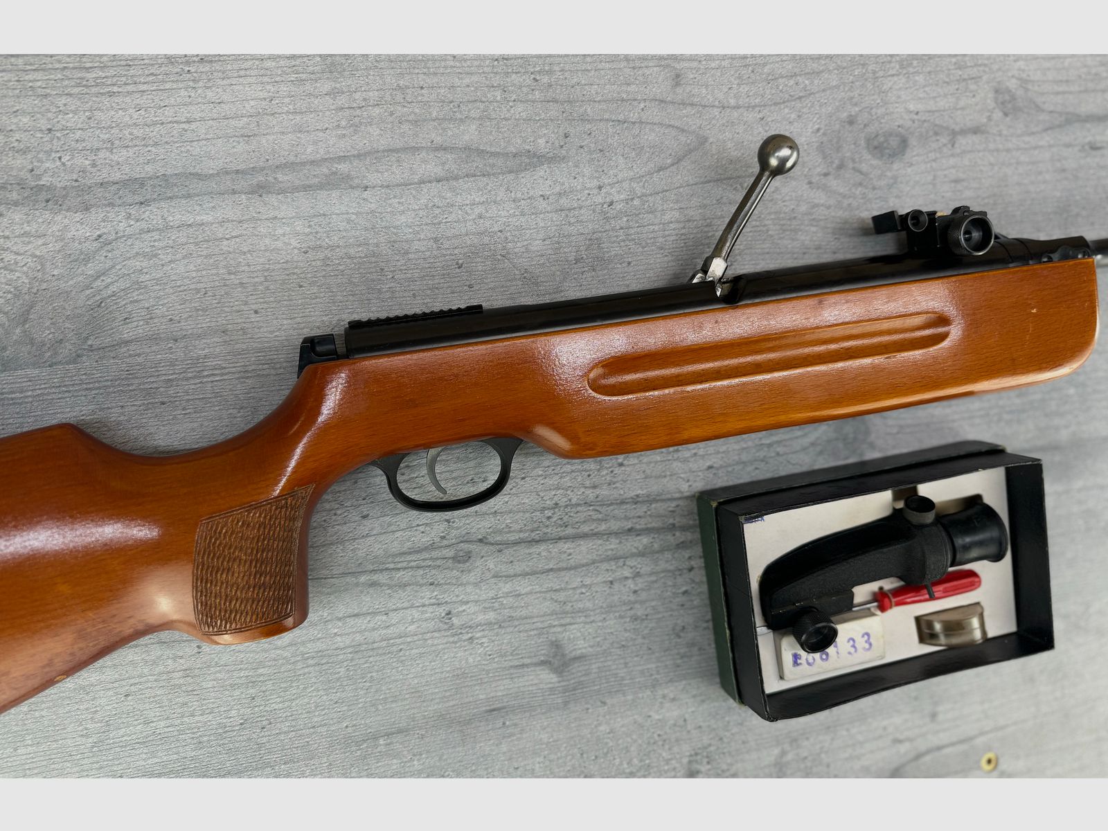 Haenel Mod. 311 Luftgewehr 4,5mm Diabolo mit Original Diopter (+Set) und Kimme, Tragetasche