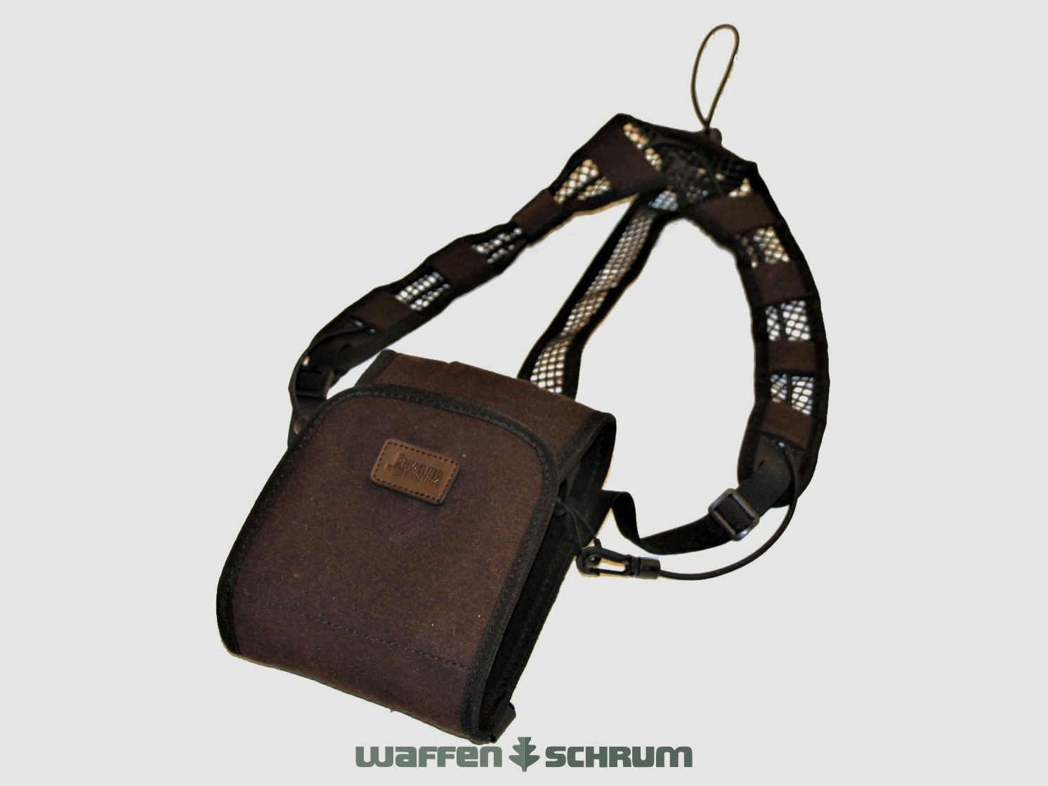 Mjoelner hunting binocular strap Toke loden with mobile phone pocket