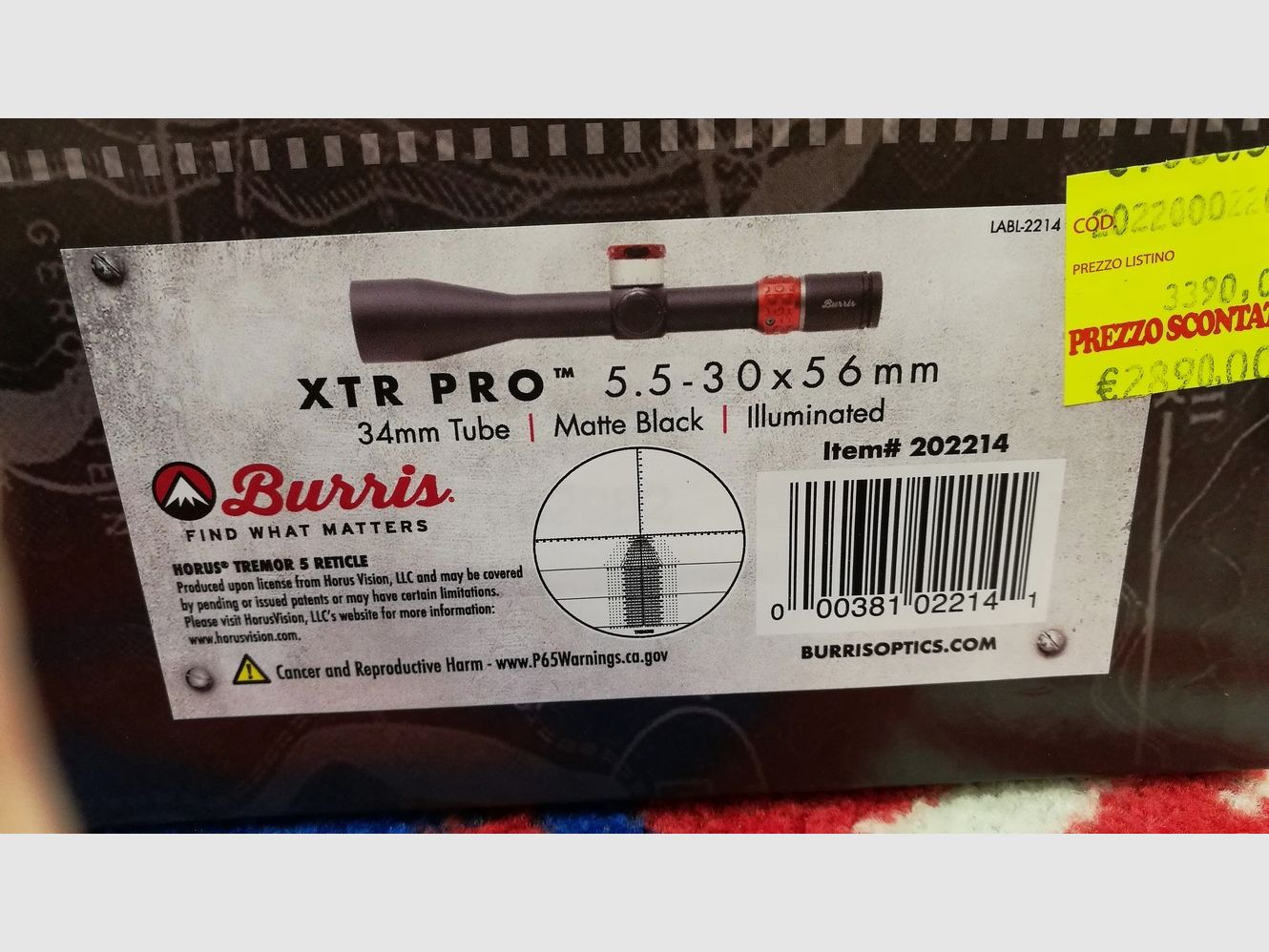 BURRIS XTR PRO 5.5-30×56 ret. Horus Tremors5, immagine 4 di 4