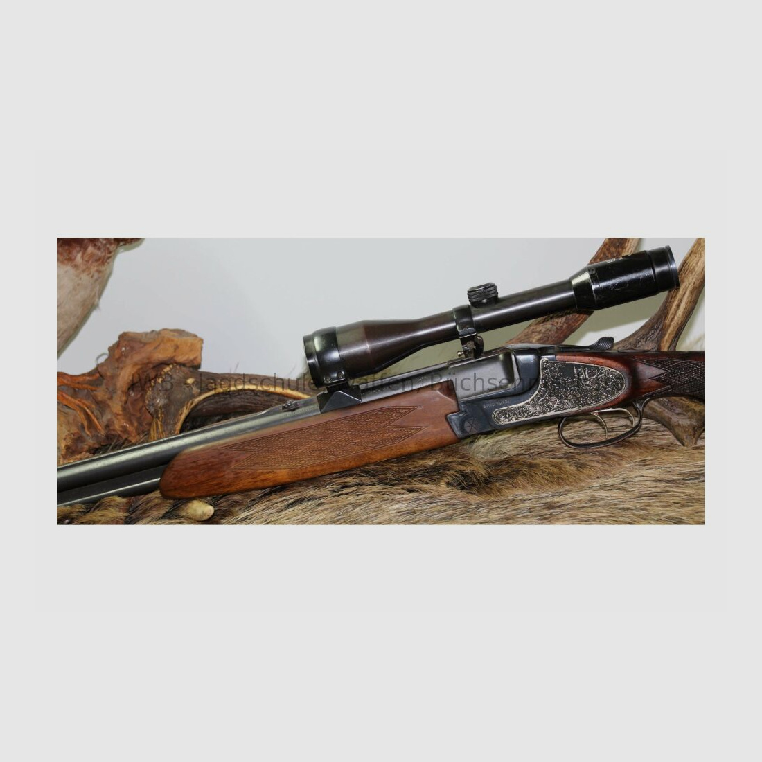 Brünner Super Bockbüchsflinte mit Wechsellauf und Schwenkmontage 12/70;7x57R