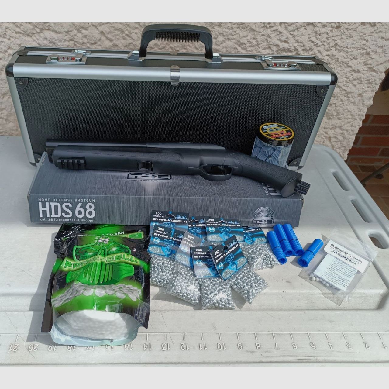 Umarex HDS 68 T4E CO2 Markierer Shotgun Schrotflinte mit Munition Koffer Rechnung 2024