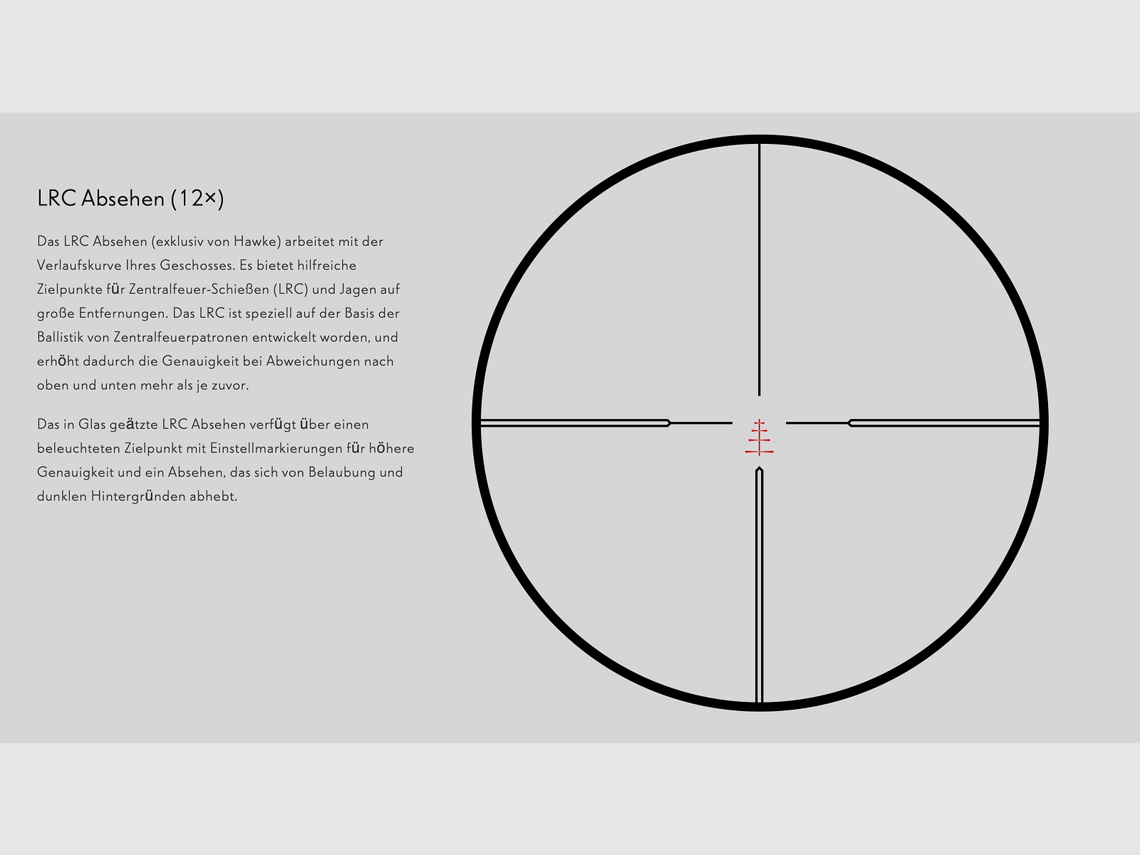 HAWKE 16331 Jagd Zielfernrohr ENDURANCE 30 WA 3-12x56 LRC 12x Leuchtabsehen