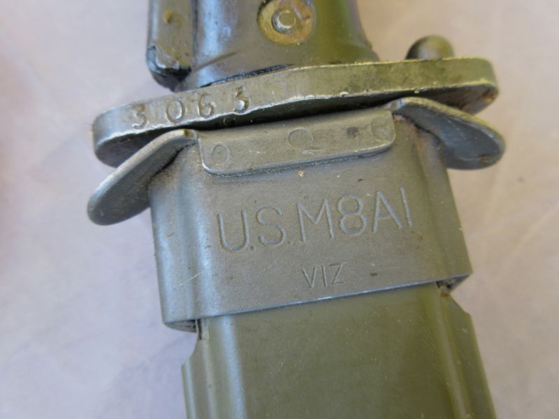 Original US Army Garand M1 Bajonett M5 Scheide M8A1