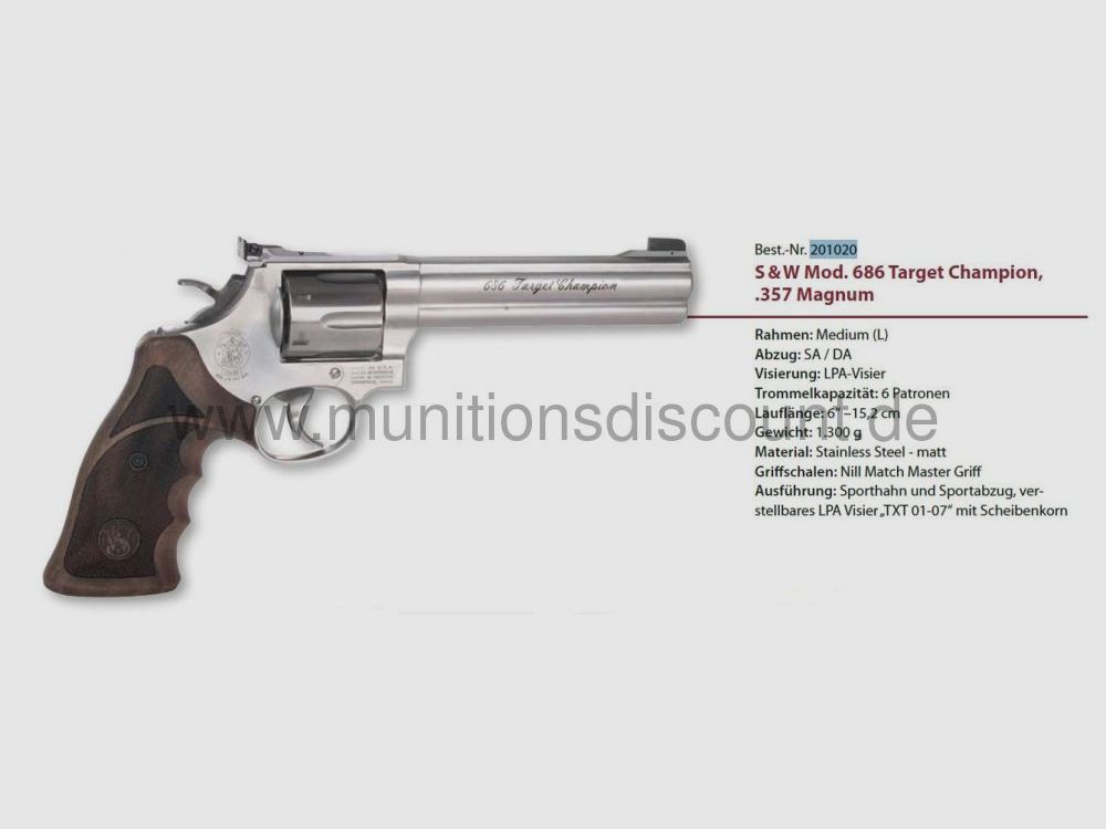 Smith & Wesson 686 Target Champion