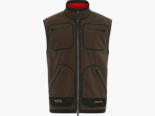 Kamizelka polarowa dwustronna HARKILA Kamko brązowy/czerwony GORE-TEX WINDSTOPPER (120114246)