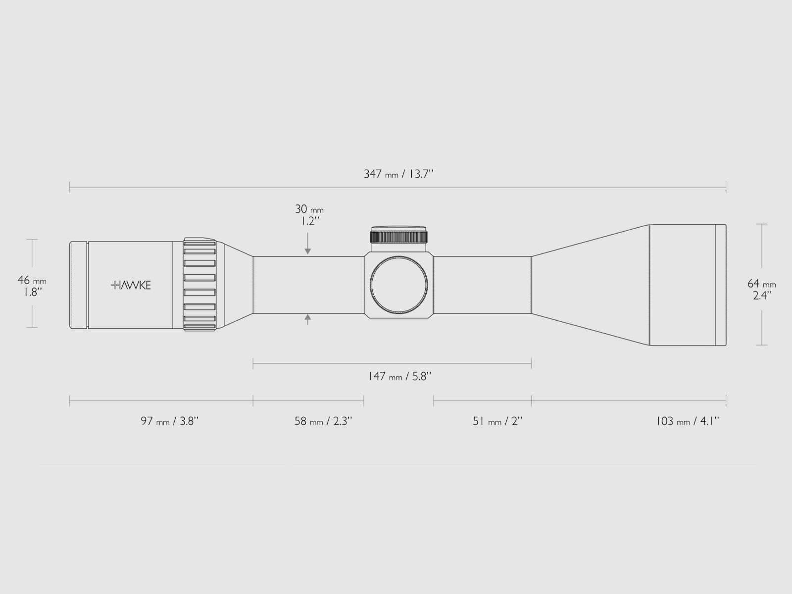 HAWKE 16430 ENDURANCE 30 FD 3-12x56 LR FD 12X ABSEHEN