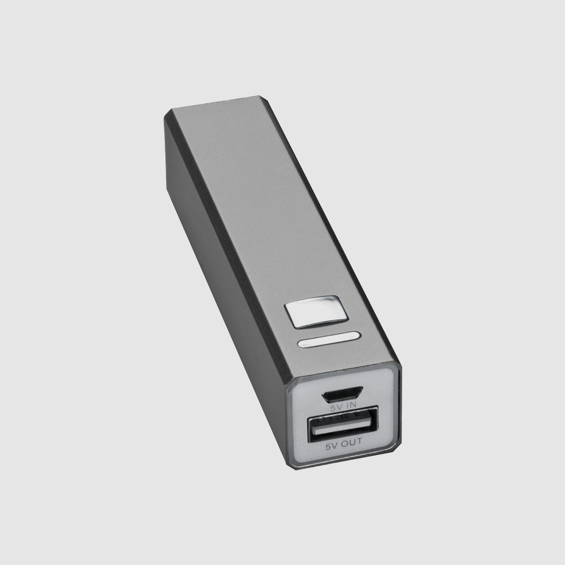Fritzmann Powerbank 2200 mAh van metaal grijs inclusief USB-oplaadkabel 4302907