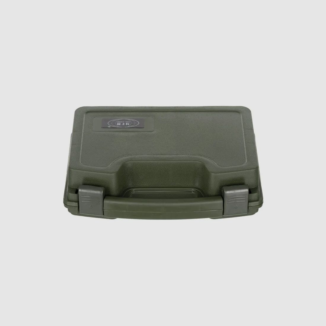 Maletín para pistolas, plástico, pequeño, con cerradura, oliva