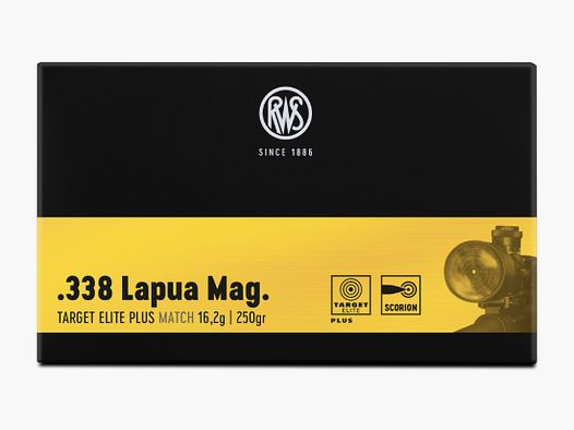 RWS TARGET ELITE PLUS - 338 LAPUA MAG. 250GRS. HPBT - 20 PATRONEN