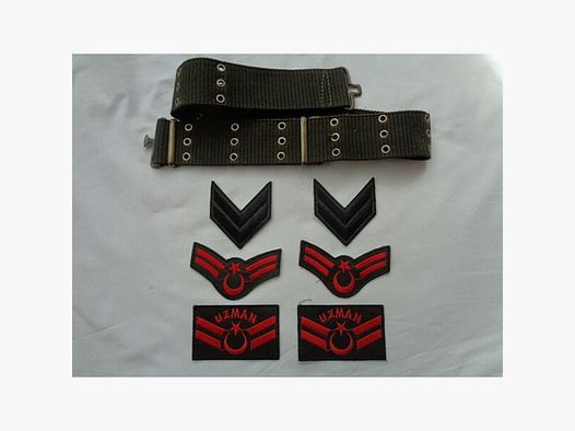 Rangabzeichen Türkische Armee (Uoffz. StabsUoffz) + Paradekoppel 90er Jahre, neu