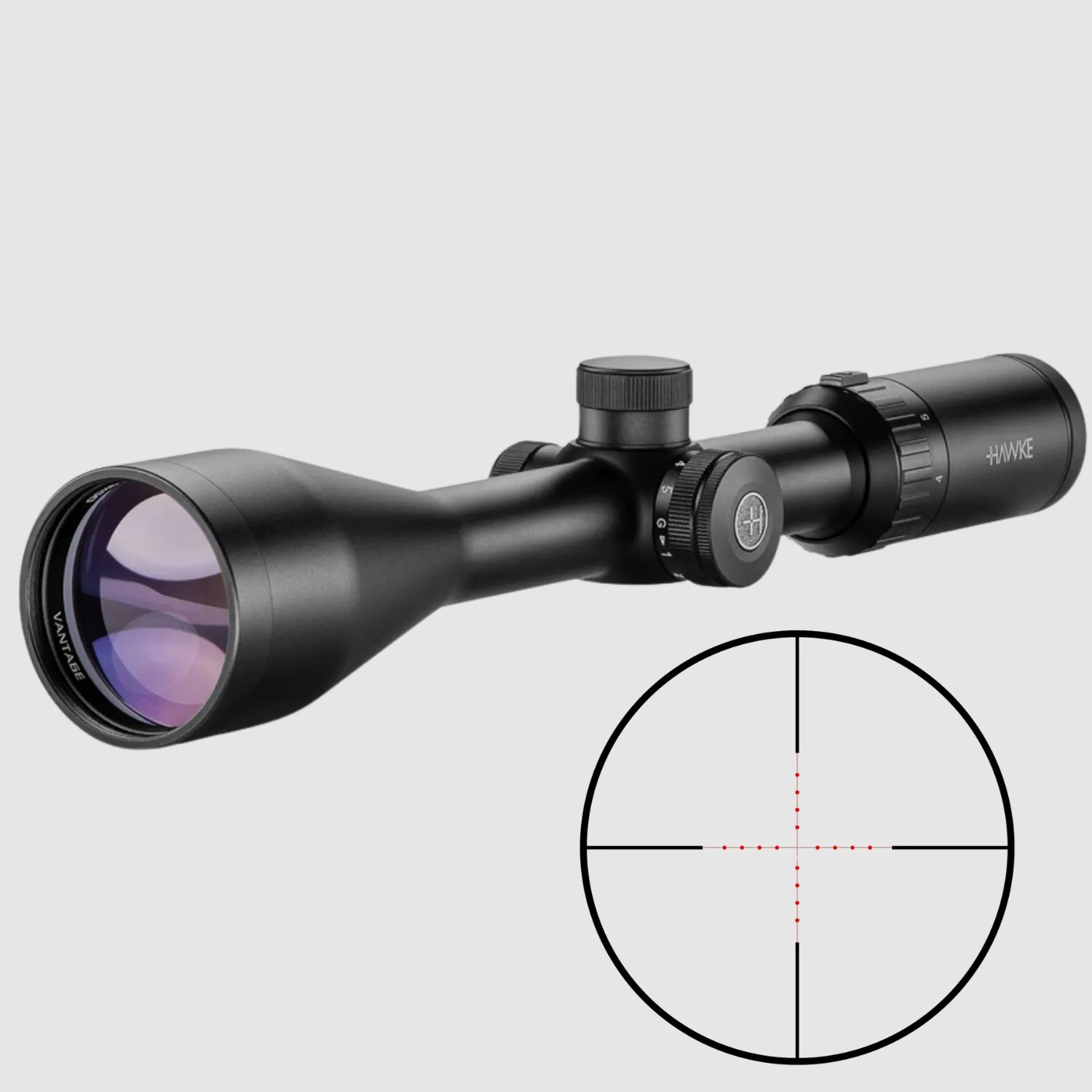 Hawke Vantage 4-12x50 MIL DOT IR Zielfernrohr - Schnellfokus - Absehenbeleuchtung