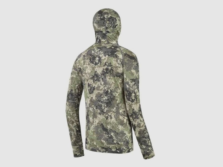 Merinowolle Ansatz T-Shirt mit Kapuze, lange Ärmel, Markhor – LIGHT GUIDE HOODIE – Größe XL, Bild 2 von 2