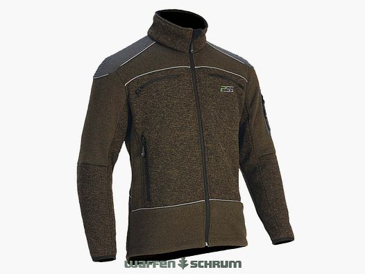 Fleece knit jacket X-treme green mélange