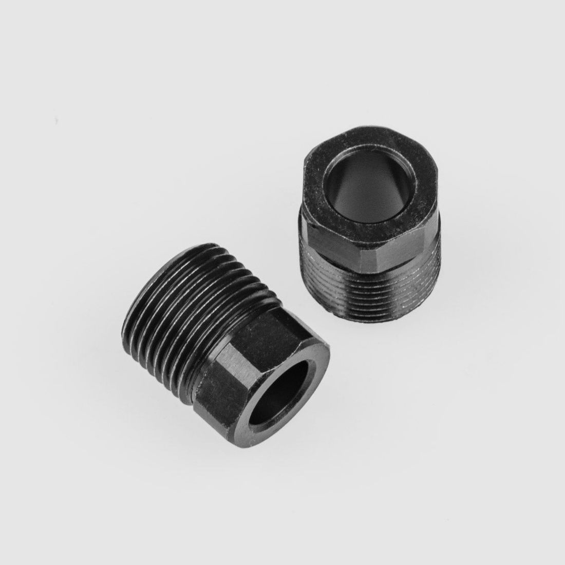 2x Thread protectors for Scuba Ashinger cartridges | Stainless steel | black