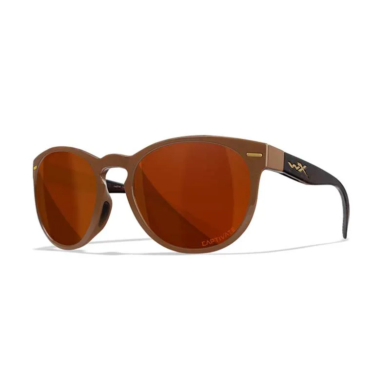 Veiligheidsbril Wiley X COVERT Captivate Copper Gloss Coffee/Crystal Brown Fr - AC6CVT06, afbeelding 2 van 7