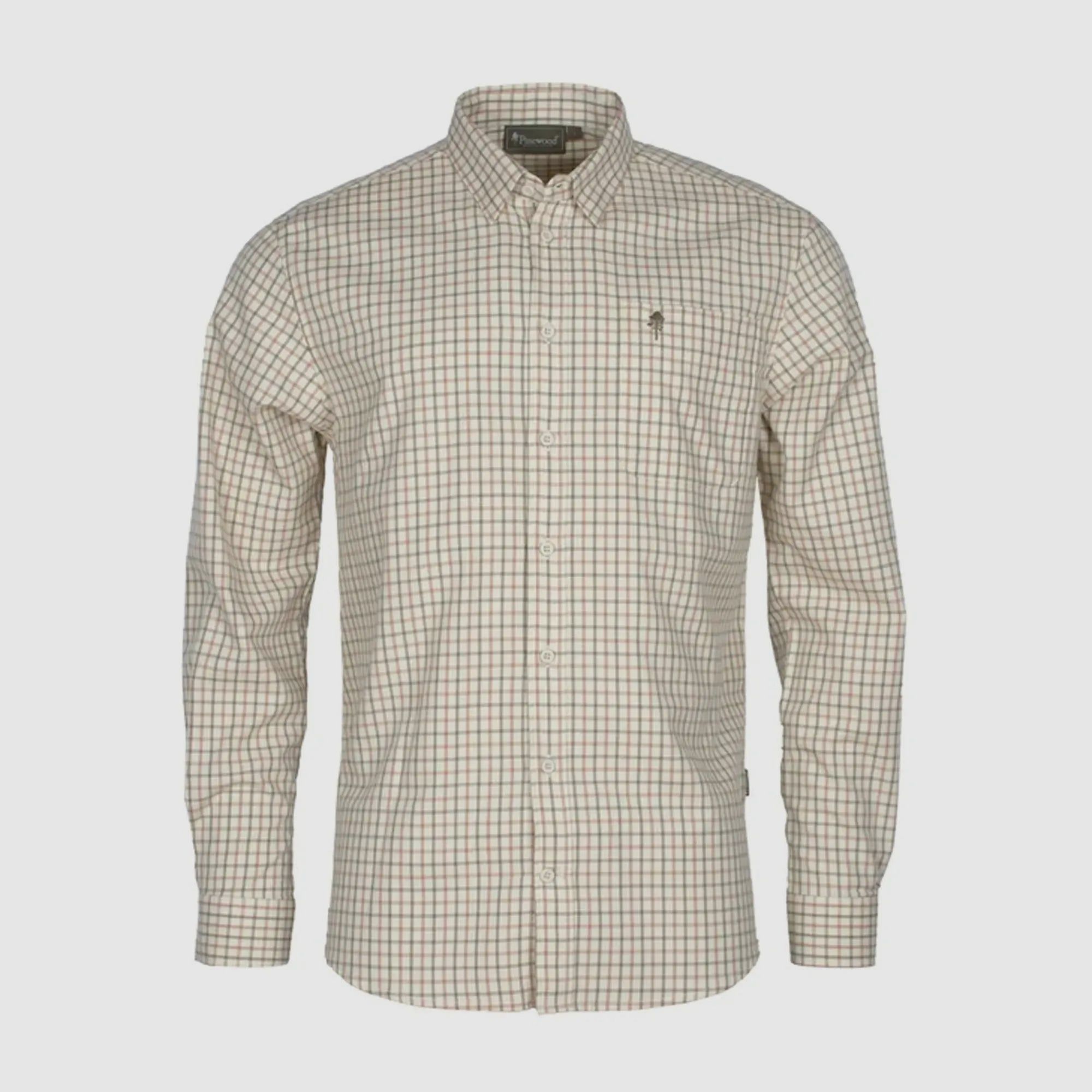 Pinewood Pinewood Langarmhemd Nydala Grouse offwhite grün