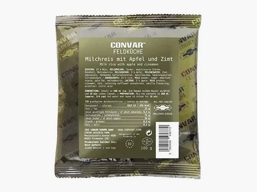 Convar-7 Convar-7 Cuisine de Camp Riz au Lait