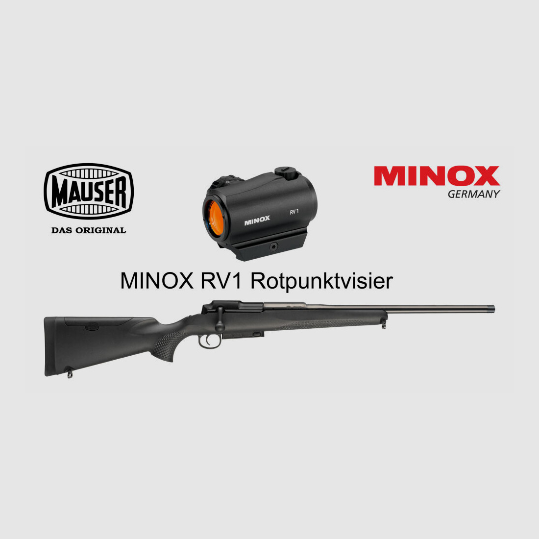 Blaser Group GmbH MAUSER 25 EXTREME Straight Pull Repeater .308 Win. + MINOX RV1 Red Dot Sight
