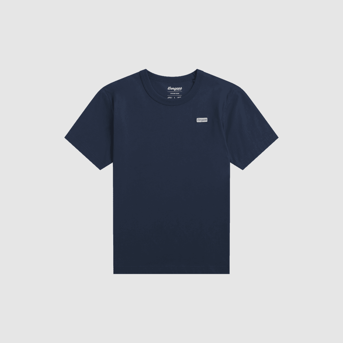 Bergans Logo T-shirt in Cotone Uomo Blu Navy L
