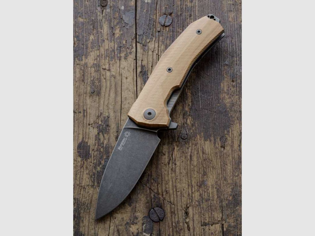 Lionsteel KUR Taschenmesser, Olive, schwarz, Sleipner