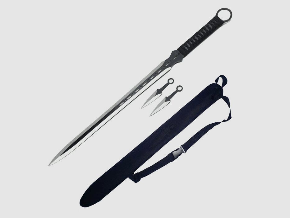 Ninja Schwert mit 2 Kunai und Nylonband