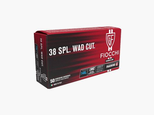 BOX MIT 50 PATRONEN FIOCCHI KAL.38 SP LWC 148 GRS