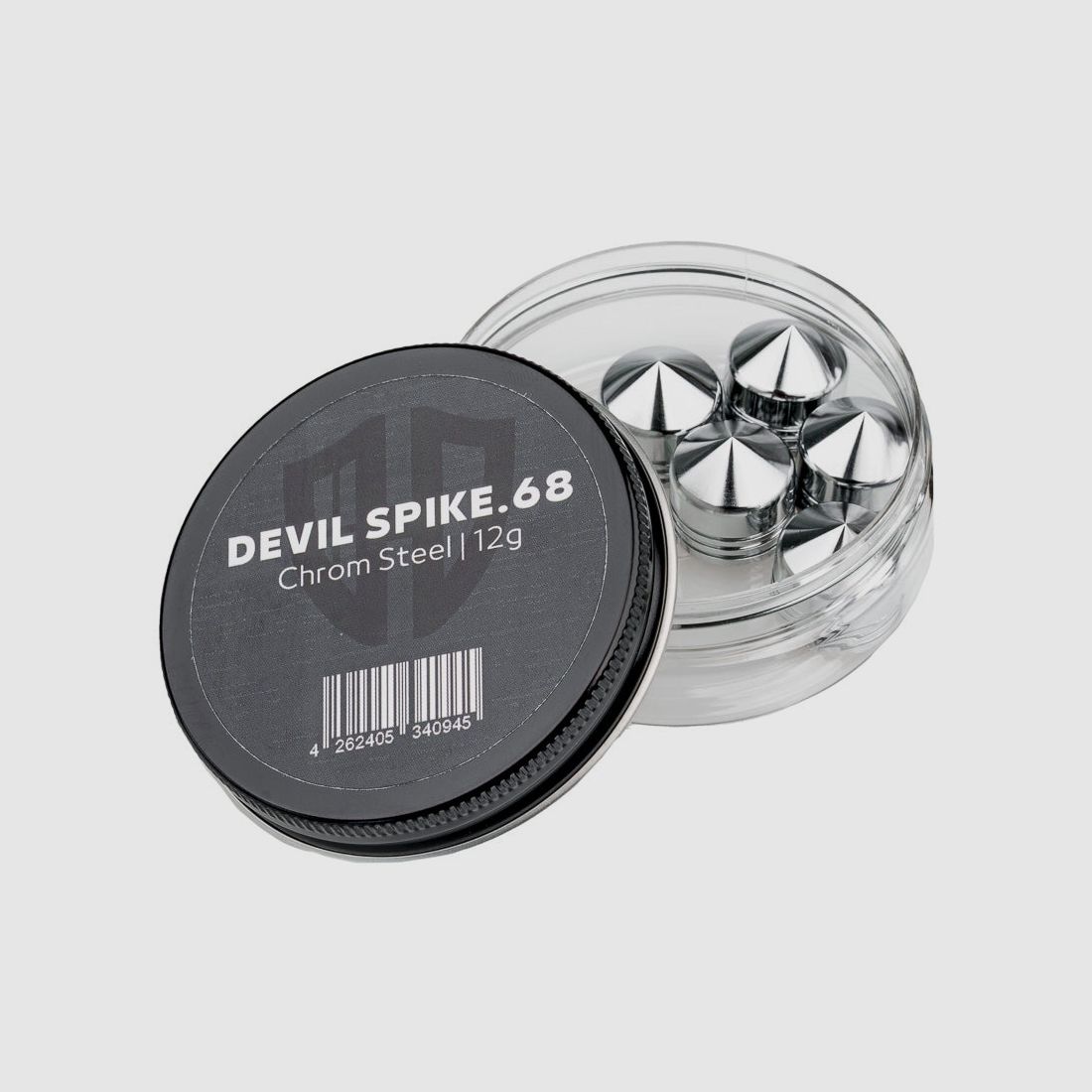 10x DEVIL SPIKE.68 | Stahl verchromt | Cal.68 | 12g | ⌀ 17,3mm - HDR68 | Valken Milsig | FSC | AEA Zeus Cal.68