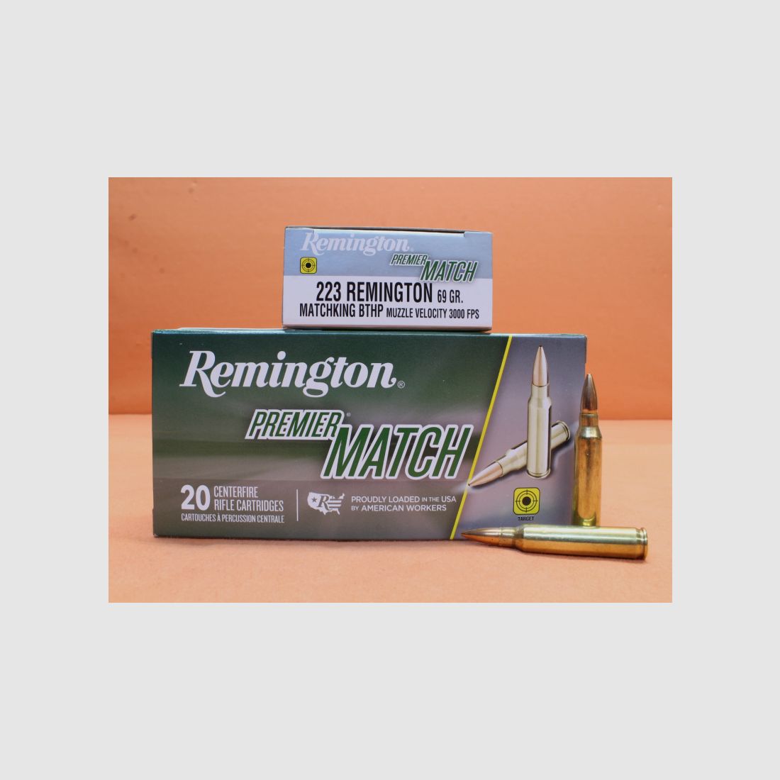 Patrone .223Rem Remington 69grs BTHP (RM223R1) VE 20 Patronen (Premier Match) Matchking/ 4,47g