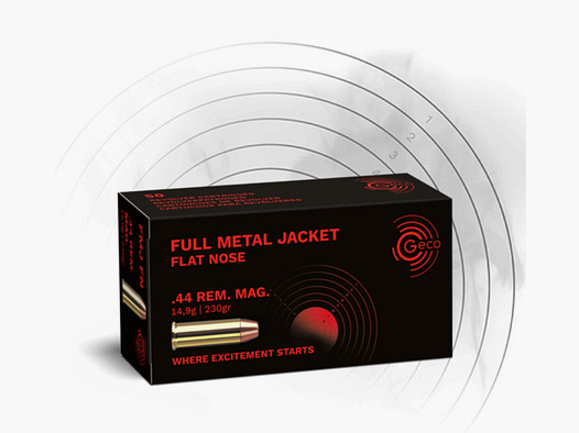 Geco 2402931 .44 Rem. Mag. FULL METAL JACKET FLAT NOSEFULL Pistolenmunition