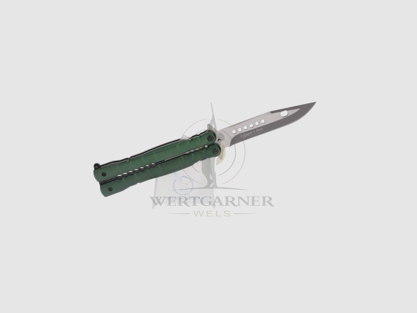 Couteau papillon K25 vert 10.3 cm, image 4 sur 4