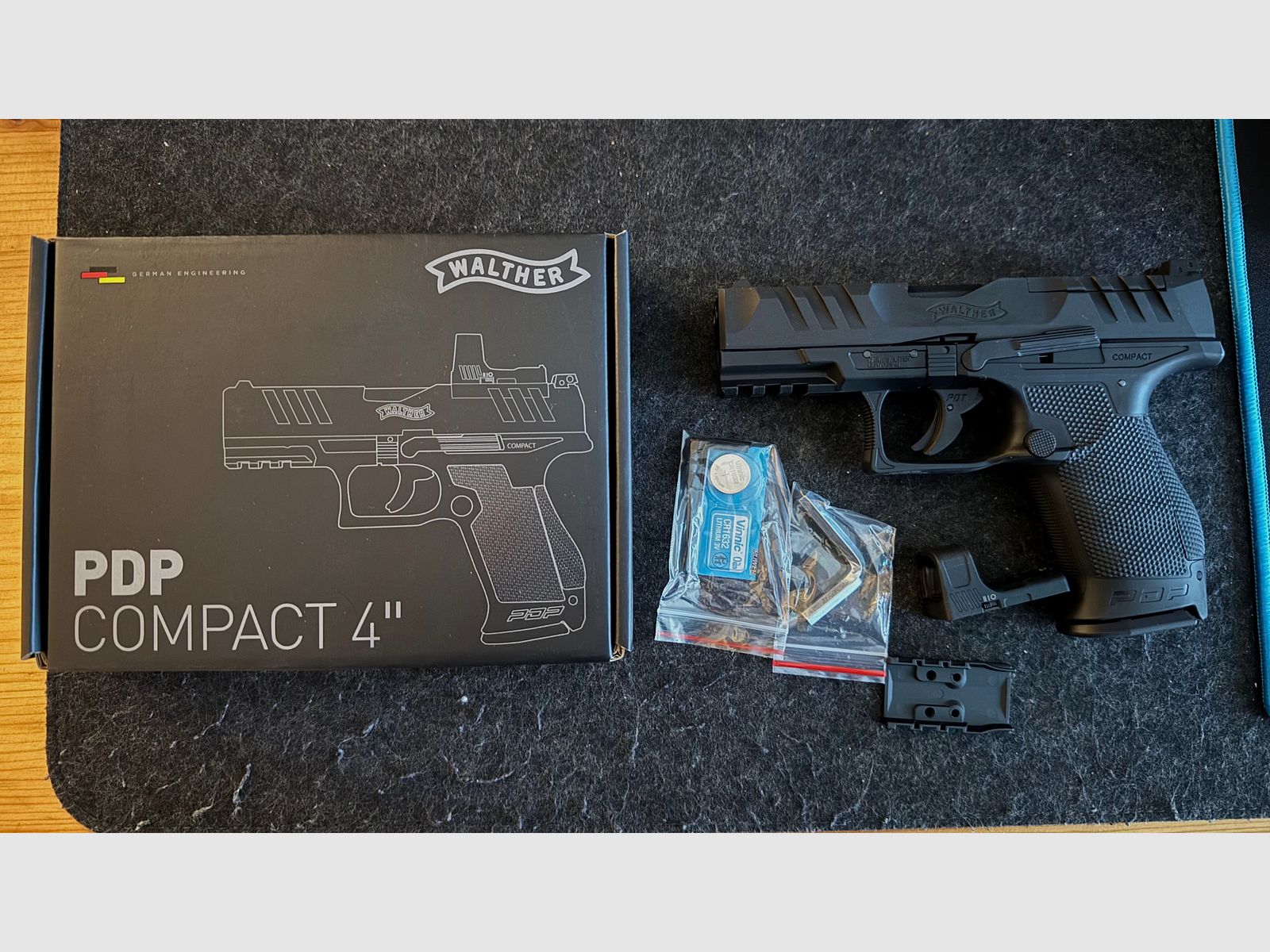 Walther PDP Compact 4” BLK Set 4,5mm BB CO2 *NEUWERTIG*