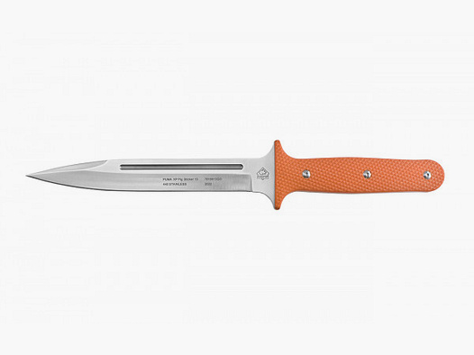 PUMA XP pig sticker 13, Abfangmesser, Orange G10 mit Fischhaut, Kydex Scheide...