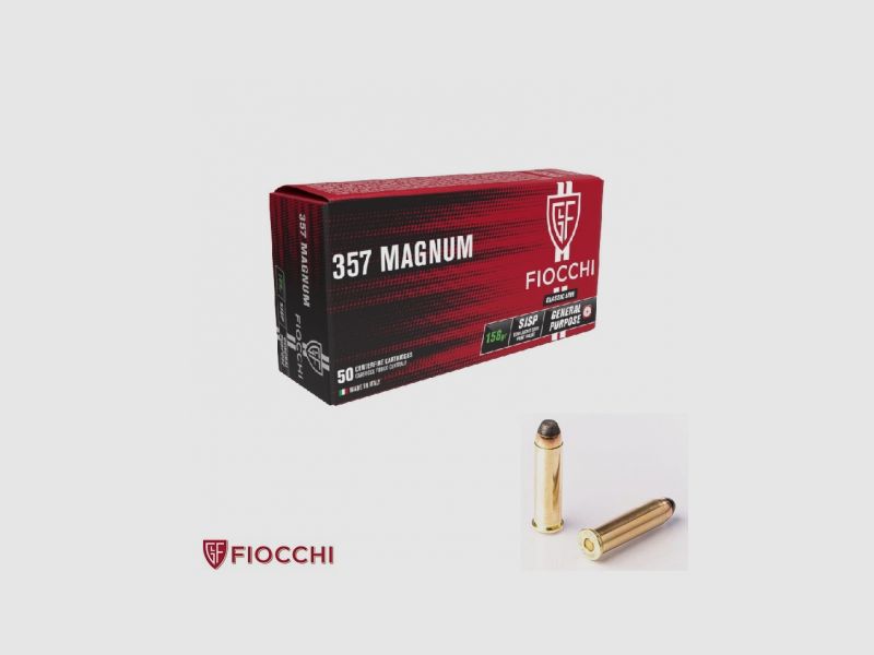 Fiocchi 357 Magnum SJSP 158 gr semi-blind, afbeelding 1 van 4