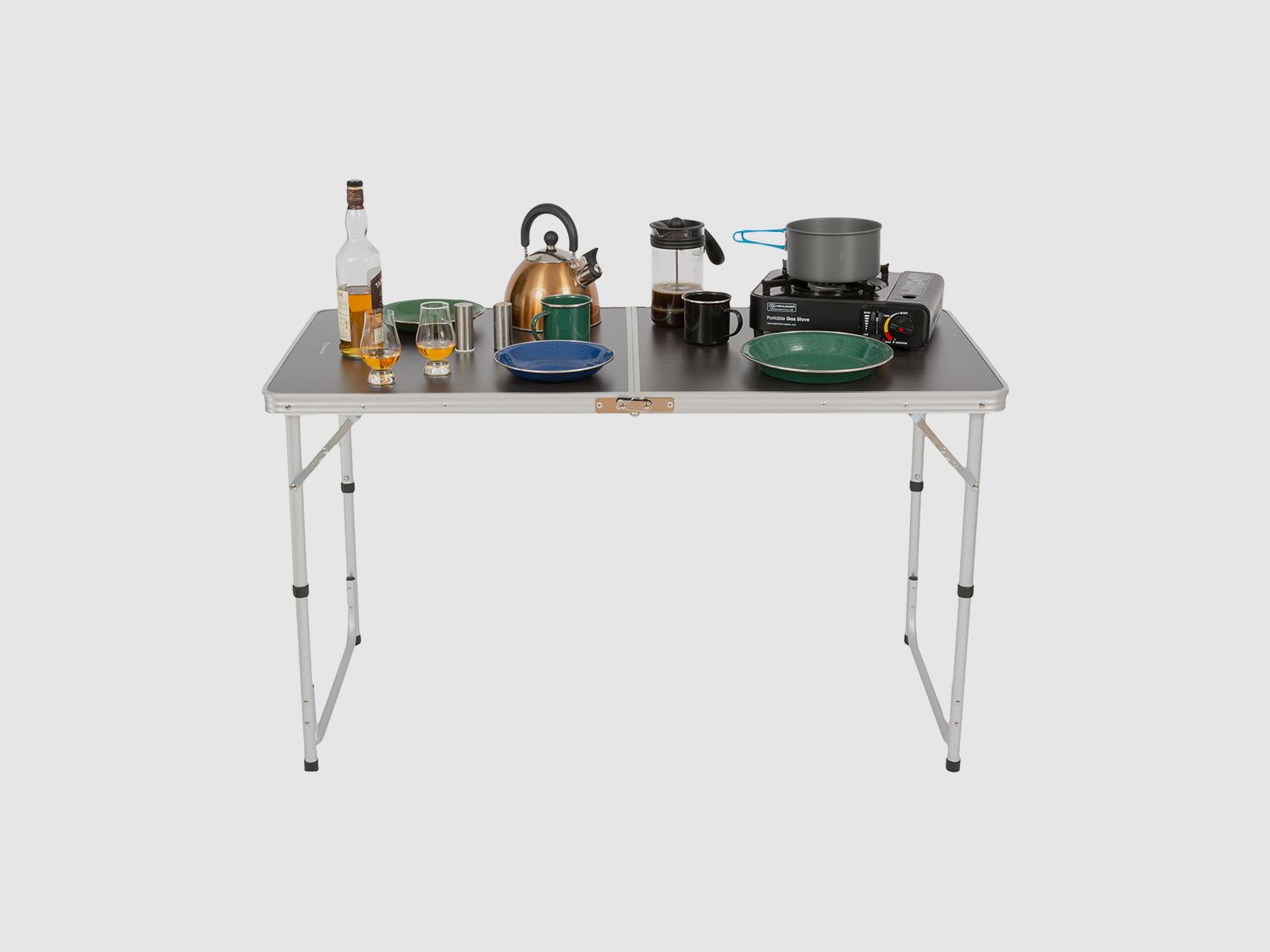 Highlander Campingtafel Vouwbaar Double 70x120 MDF/Metaal, afbeelding 3 van 10