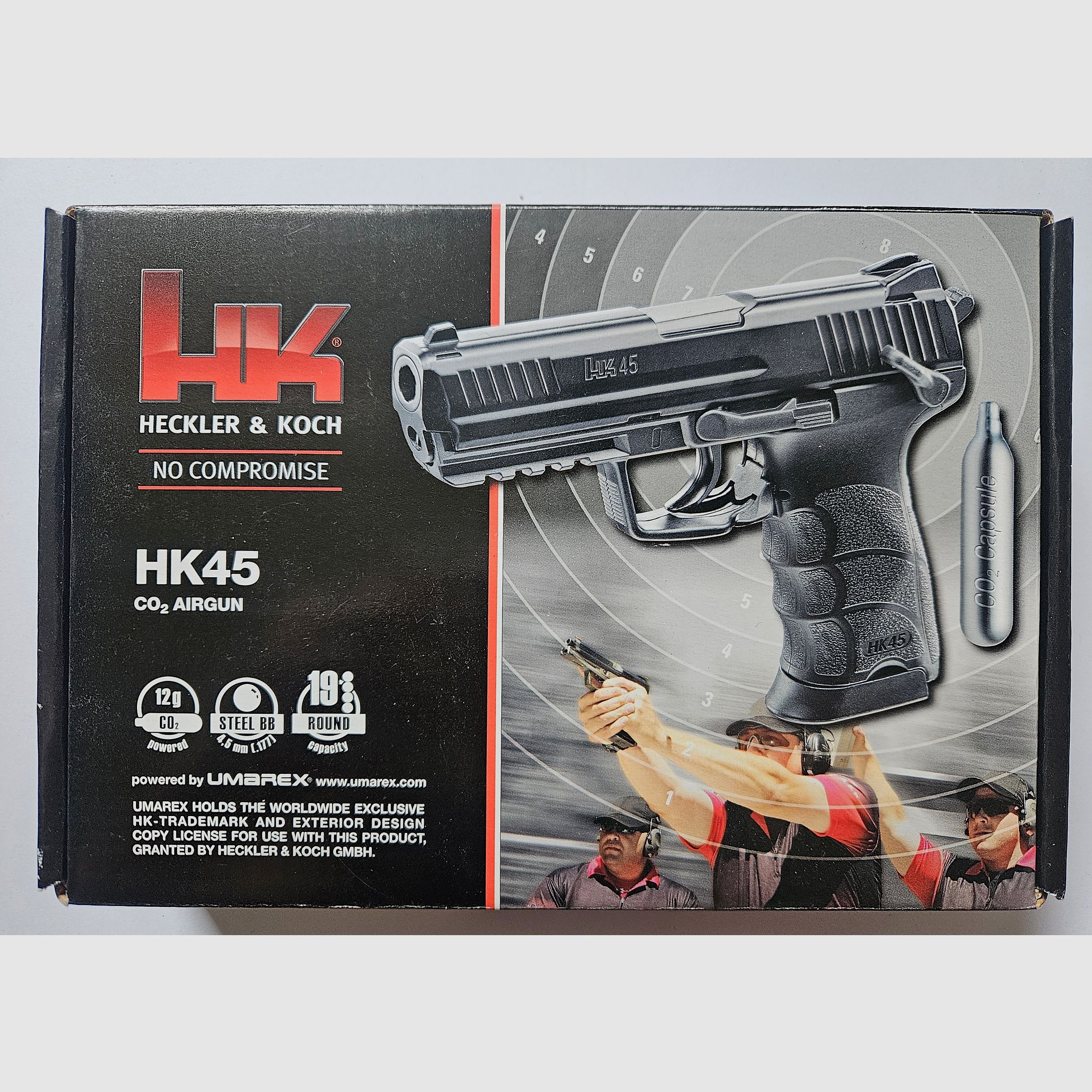 Heckler & Koch HK45 pistola Co2 4,5 mm pallini in acciaio