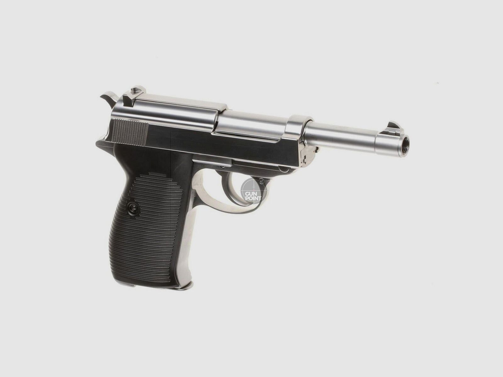 Softair - Pistole - WE P38 Full Metal GBB-Silver - ab 18, ber 0,5 Joule