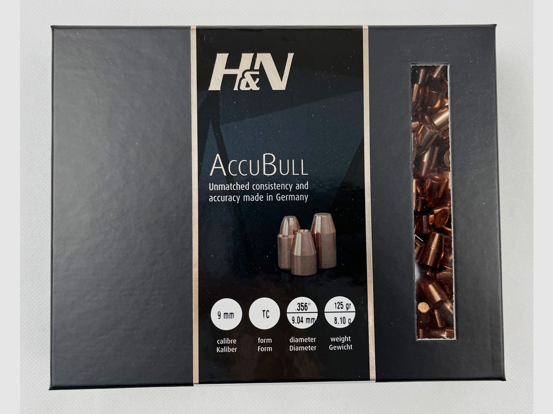H&N AccuBull Geschosse TC  .356/125