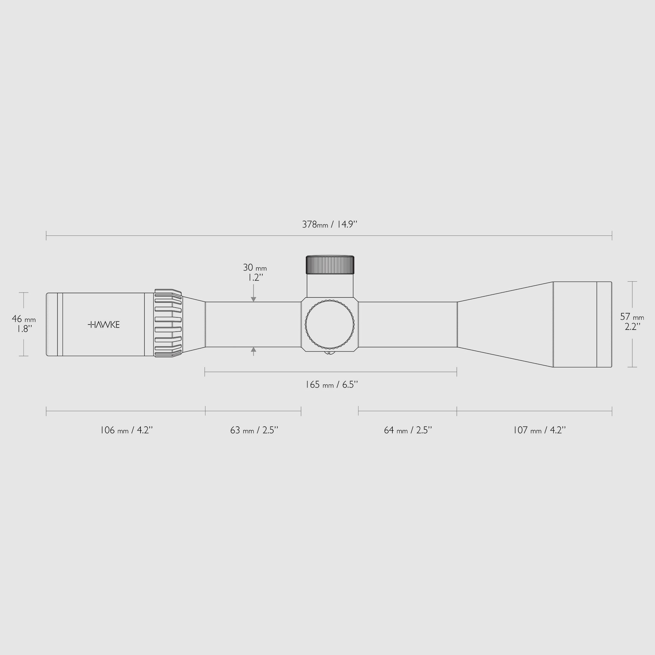 Hawke 13321 AIRMAX 30 WA SF 6-24x50 AMX IR Absehen