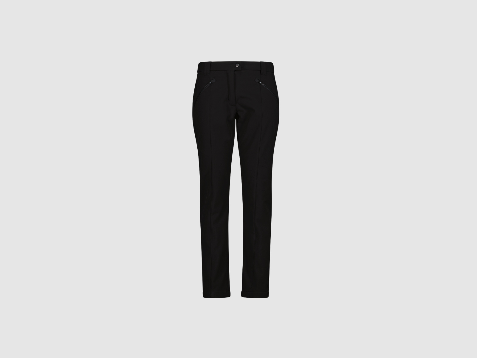 Pantalones Softshell CMP para Mujer con Costura Visible en la Parte Delantera Negra